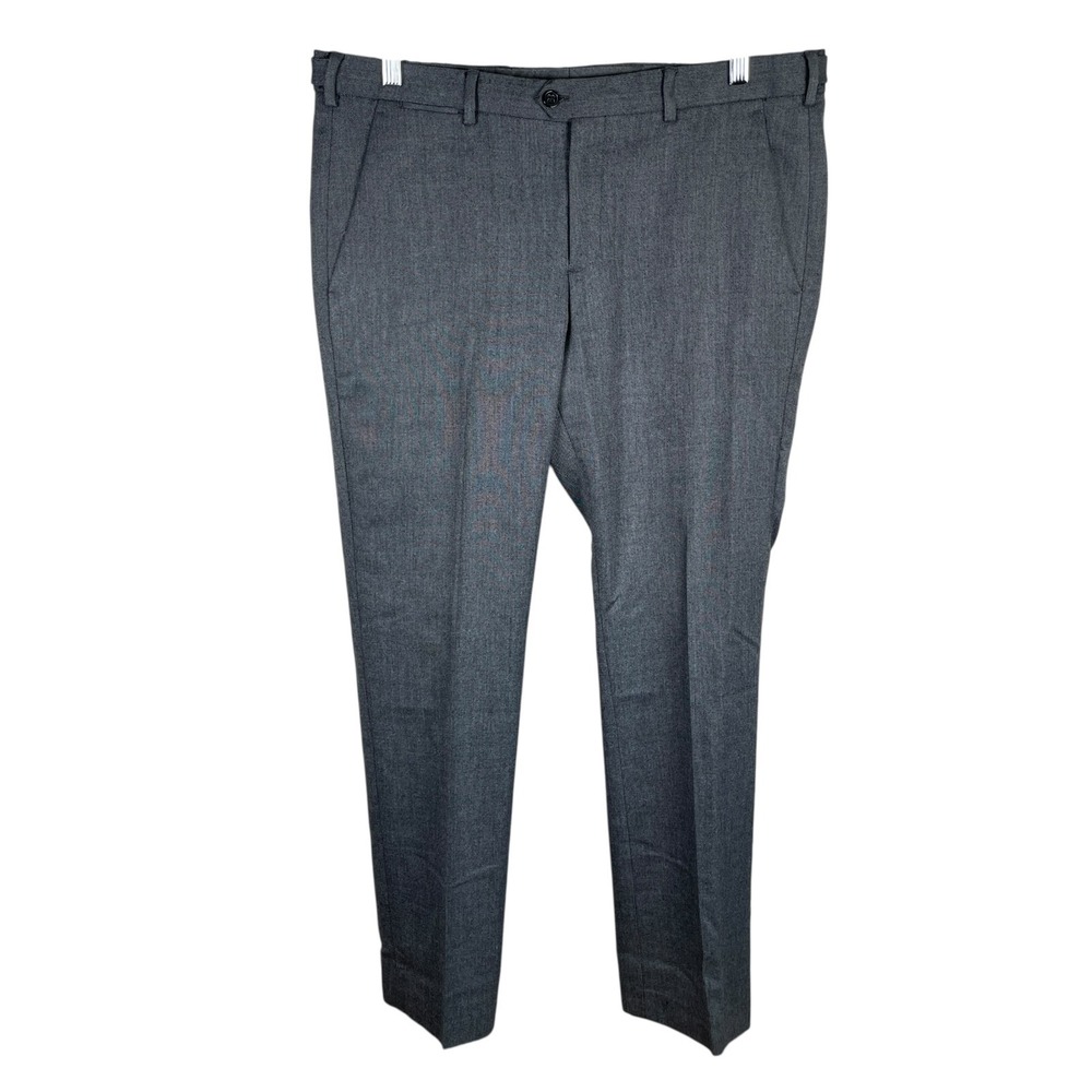Express Photographer Pants Mens (Actual 36x30) Gray Slim Fit Stretch‎ Flat Front